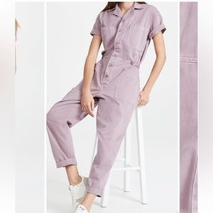 NWT Pistola Denim Grover Short Sleeve Jumpsuit-Lilac Dust